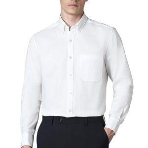 Louis Philippe Men Regular Fit Solid All Day Comfort Cotton Effortless Ironing Formal Shirt