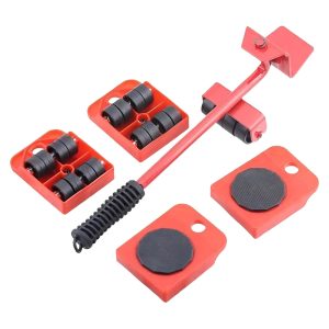 HENGLOBE Furniture Lifter Mover Tool Set Heavy Duty Furniture Lifter Mover Tool Set, Furniture Moving Roller Wheel Set for Washing Machines, Fridge,Sofa, Wardrobes Adjustable Height
