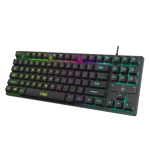 Zebronics Transformer Gaming Keyboard and Mouse Combo,Braided Cable,Durable Al body,Multimedia keys and Gaming Mouse with 6 Buttons, Multi-Color LED Lights, High-Resolution Sensor with 3200 DPI(Black)