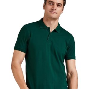 Amazon Brand - Symbol Men's Cotton Rich Polo T Shirt | Collar Tshirts | Half Sleeves | Plain-Regular Fit